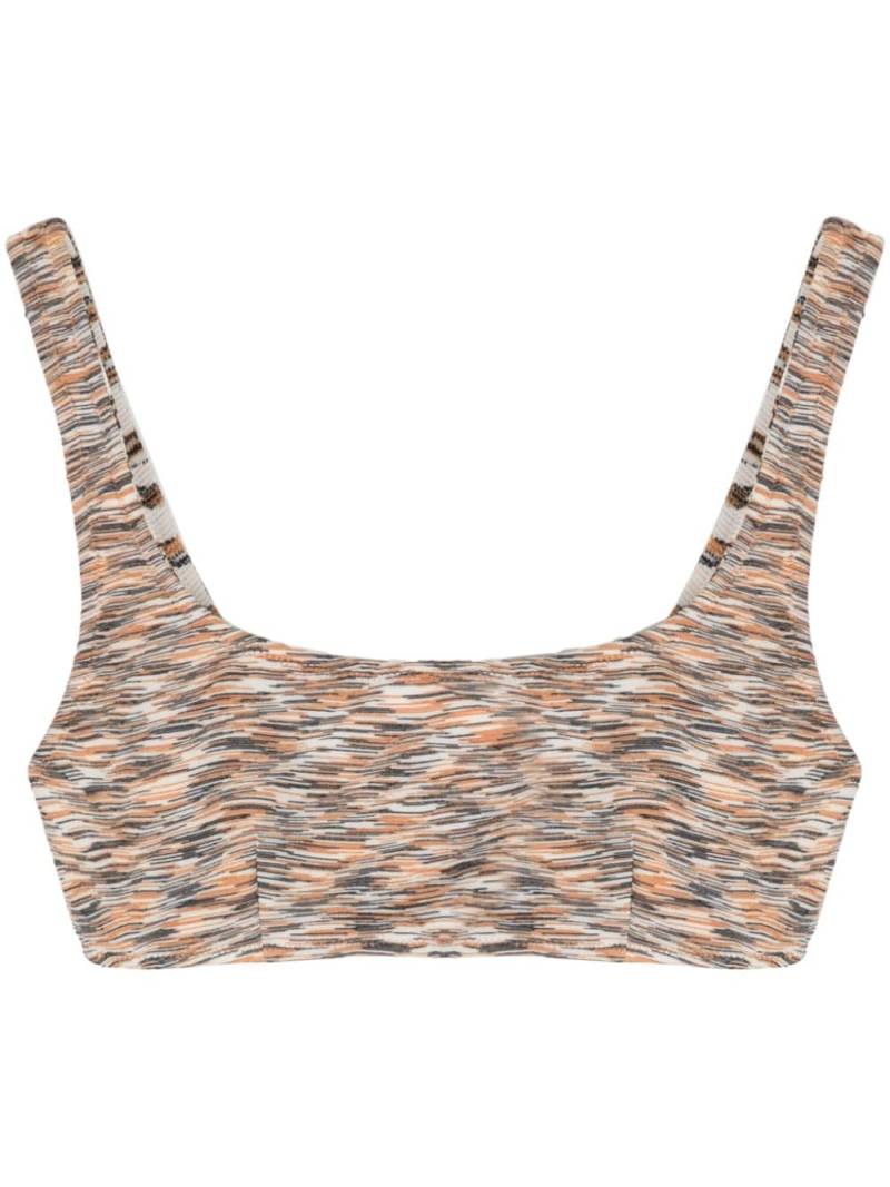 The Upside jacquard U-neck sport bra - Brown von The Upside