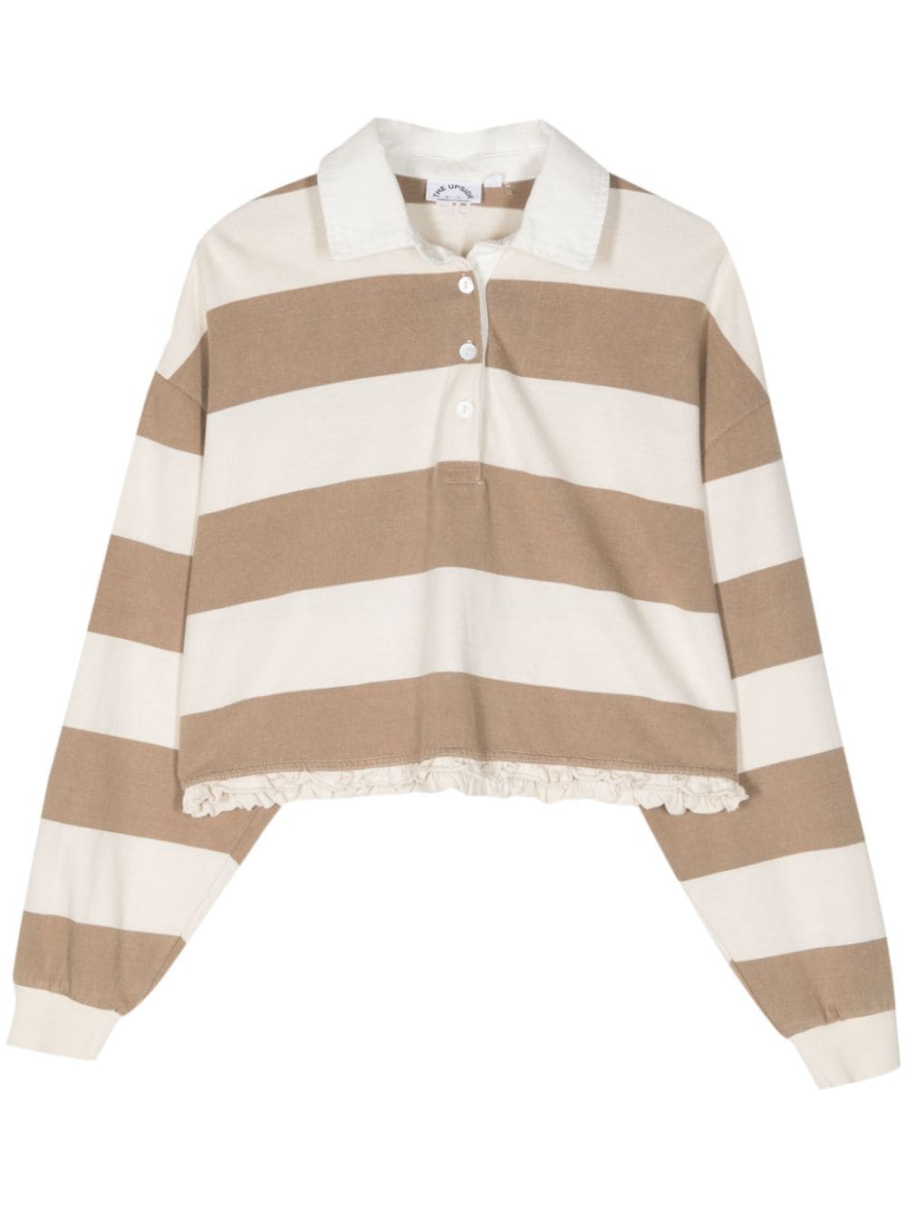 The Upside striped long sleeve polo top - Neutrals von The Upside