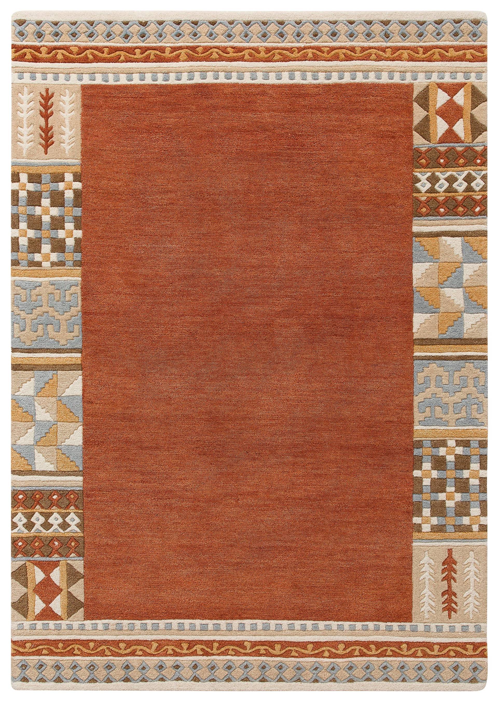 THEKO Wollteppich »Nuno, reine Wolle, handgearbeitet, mit Bordüre«, rechteckig, 14 mm Höhe, handgetuftet, Wohnzimmer, Schlafzimmer, Esszimmer, auch als Läufer THEKO Wollteppich »Nuno, reine Wolle, handgearbeitet, mit Bordüre«, rechteckig, 14 mm Höhe, handgetuftet, Wohnzimmer, Schlafzimmer, Esszimmer, auch als Läufer von THEKO