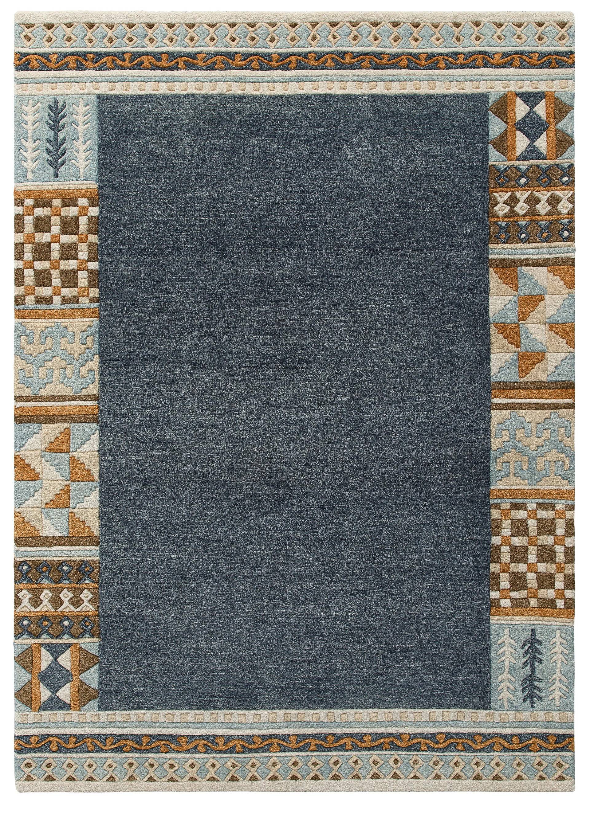 THEKO Wollteppich »Nuno, reine Wolle, handgearbeitet, mit Bordüre«, rechteckig, 14 mm Höhe, handgetuftet, Wohnzimmer, Schlafzimmer, Esszimmer, auch als Läufer THEKO Wollteppich »Nuno, reine Wolle, handgearbeitet, mit Bordüre«, rechteckig, 14 mm Höhe, handgetuftet, Wohnzimmer, Schlafzimmer, Esszimmer, auch als Läufer von THEKO