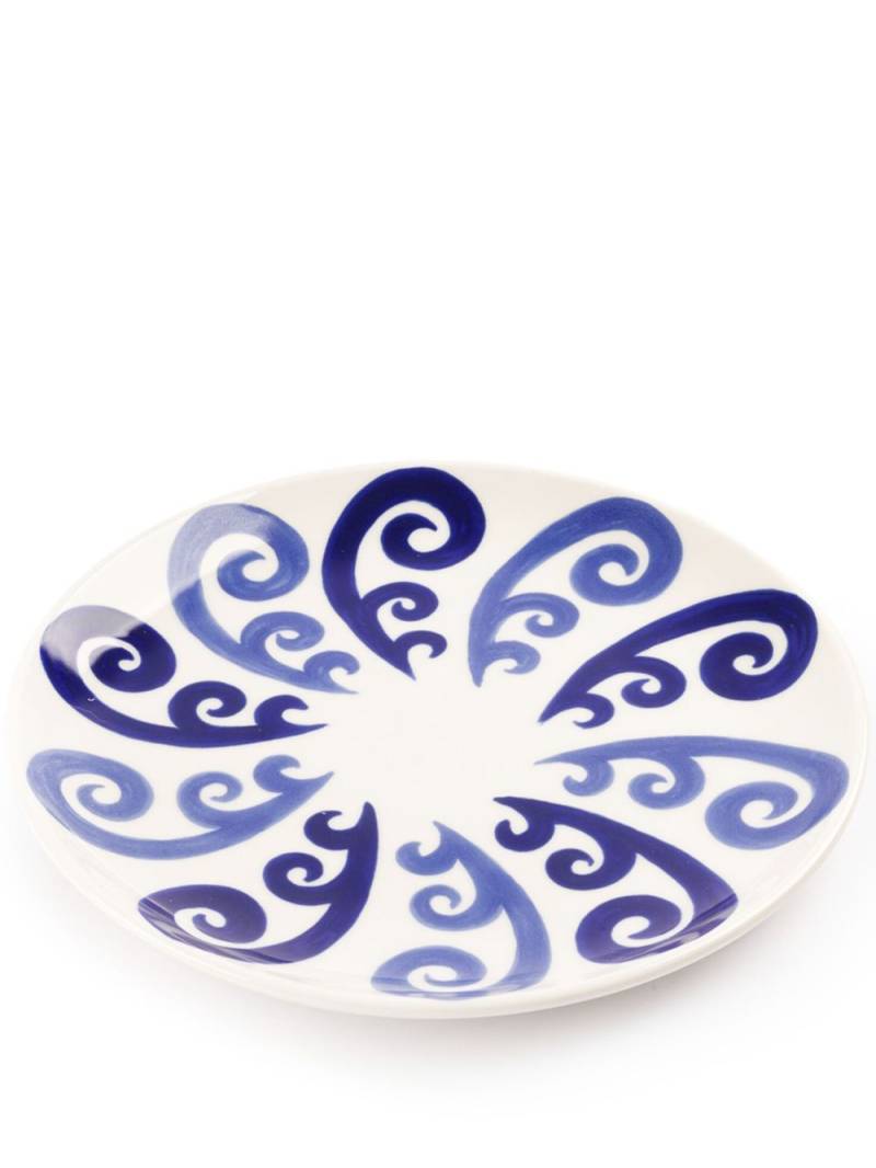 Themis Z Athenee Peacock dessert plate - White von Themis Z