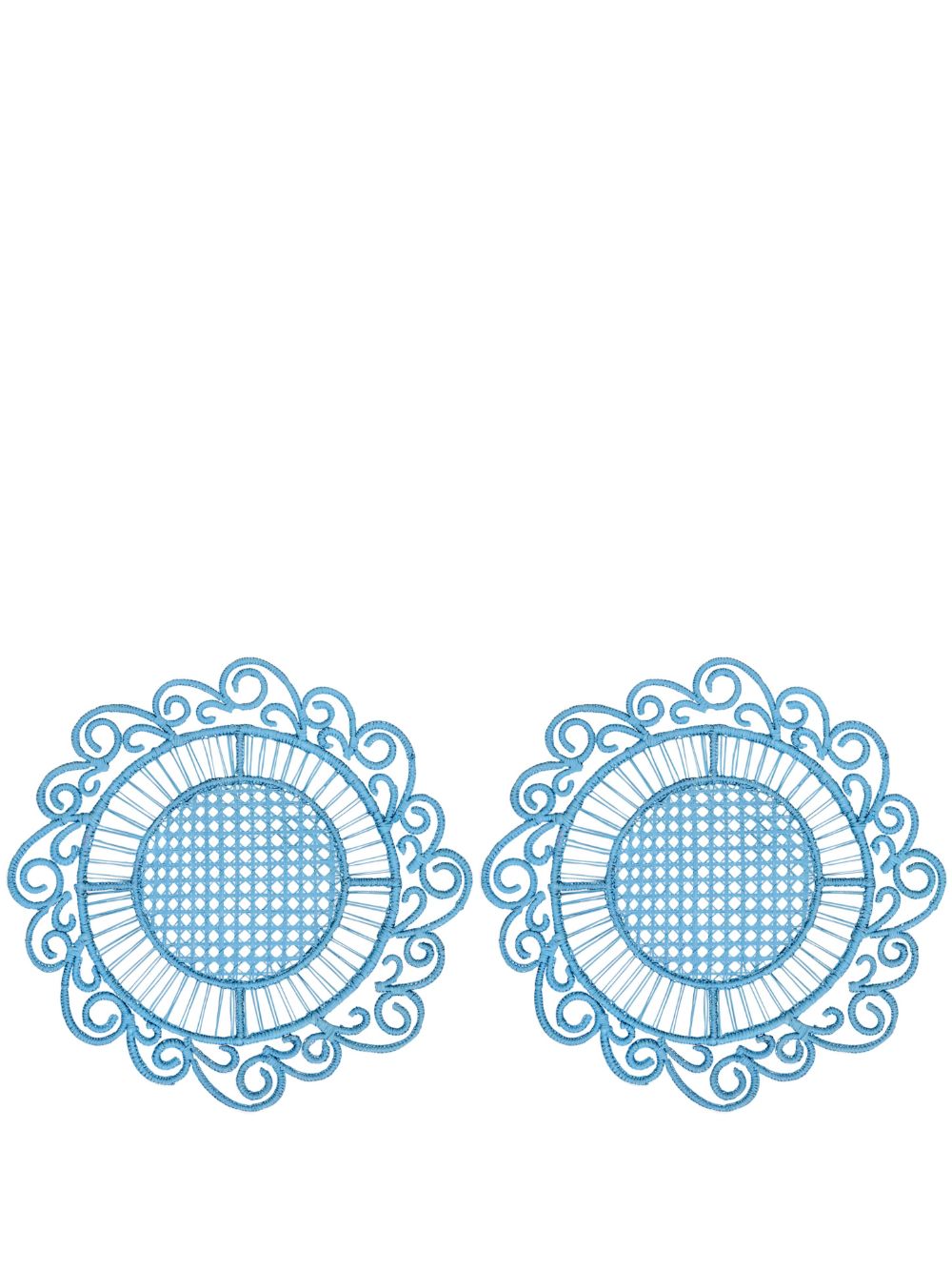 Themis Z Athenee Peacock placemat (set of two) - Blue von Themis Z