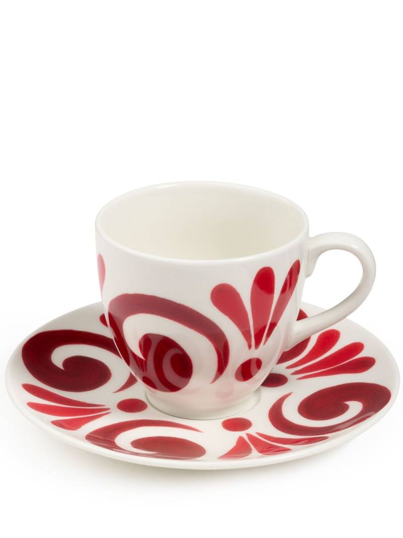 Themis Z Kyma tea cup and saucer - White von Themis Z