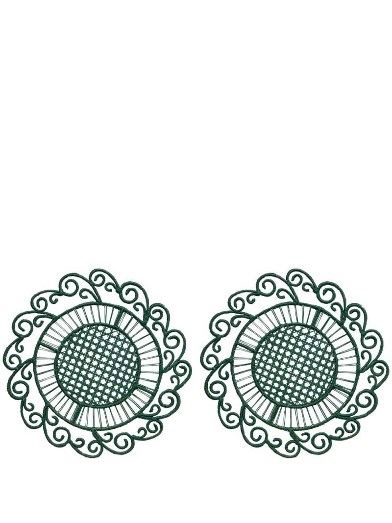 Themis Z Peacock placemat (set of two) - Green von Themis Z