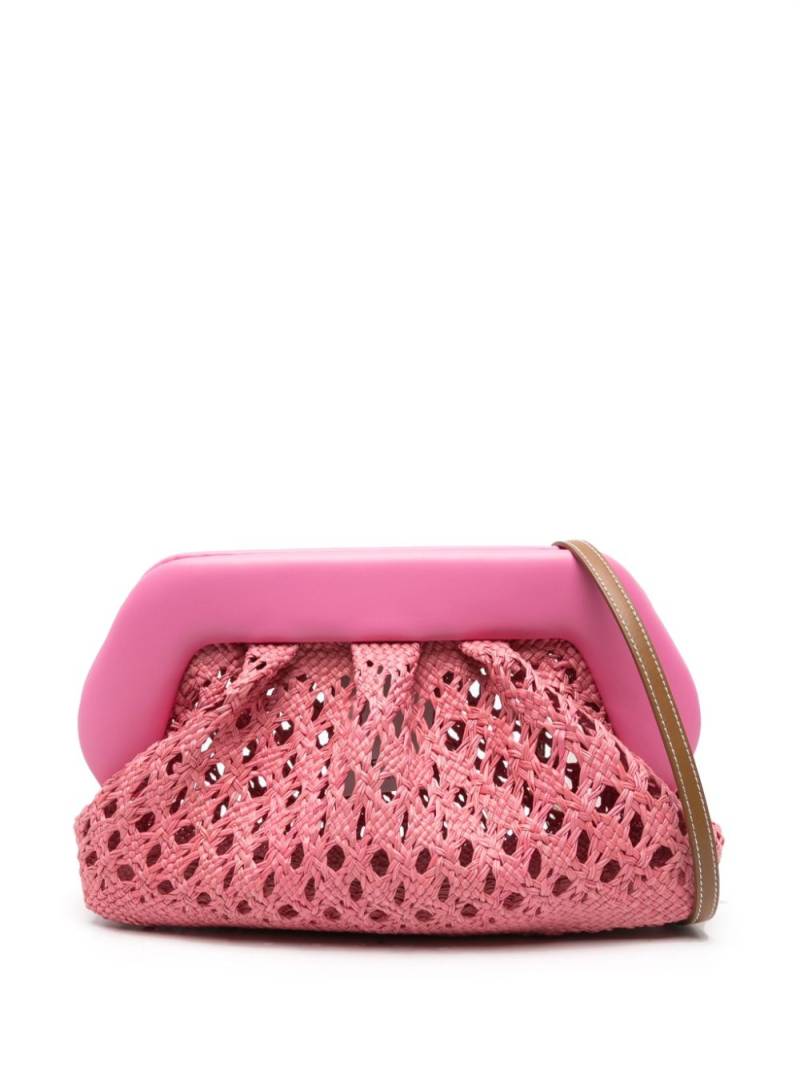 Themoirè Bios woven-raffia clutch bag - Pink von Themoirè