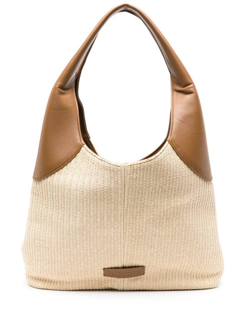 Themoirè Ninfa straw shoulder bag - Neutrals von Themoirè