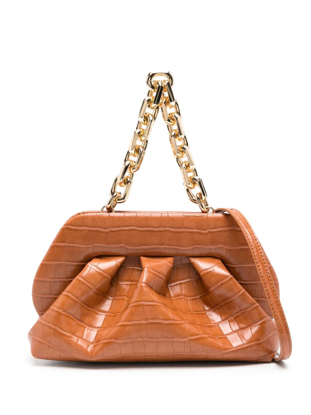 Themoirè Tia Croco shoulder bag - Brown von Themoirè