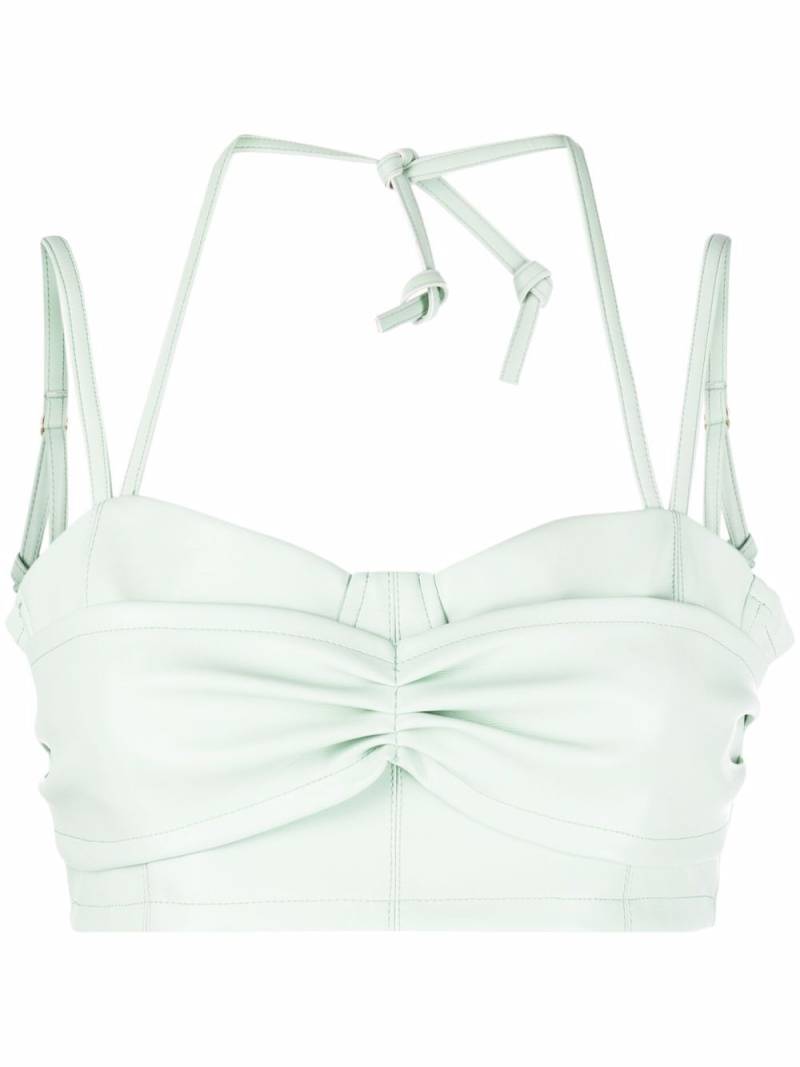 Themoirè faux-leather bralette top - Green von Themoirè