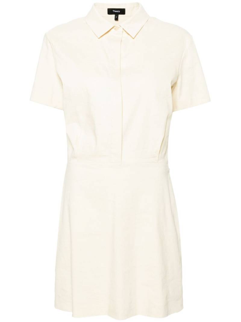 Theory A-line button-up minidress - Neutrals von Theory