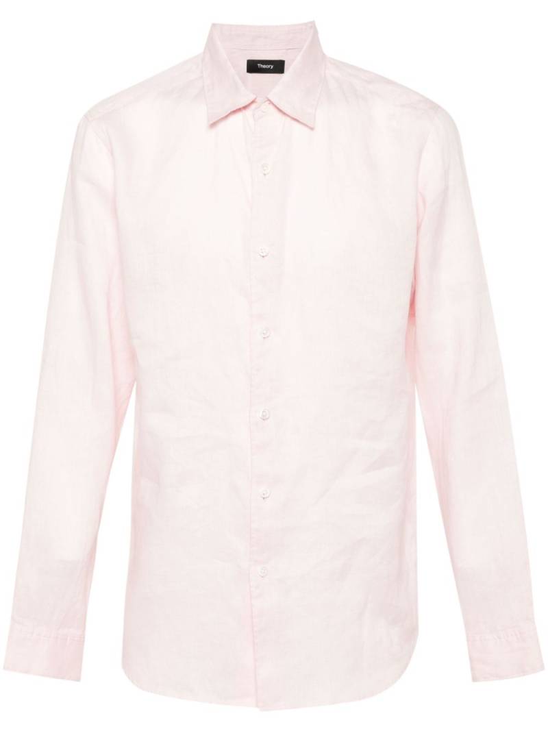 Theory Irving linen shirt - Pink von Theory