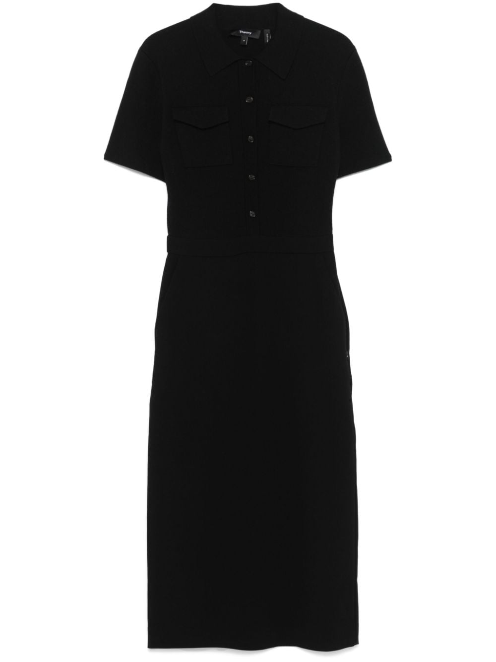 Theory Military midi dress - Black von Theory