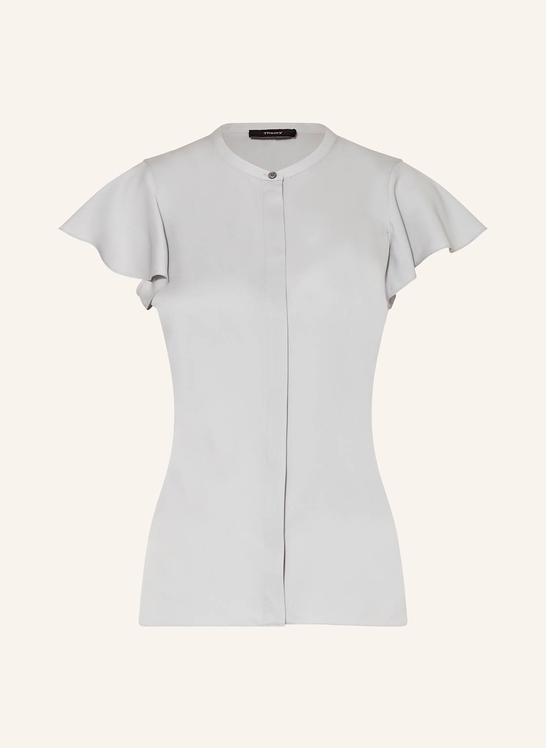 Theory Satinbluse Mit Volants grau Theory Satinbluse Mit Volants grau von Theory