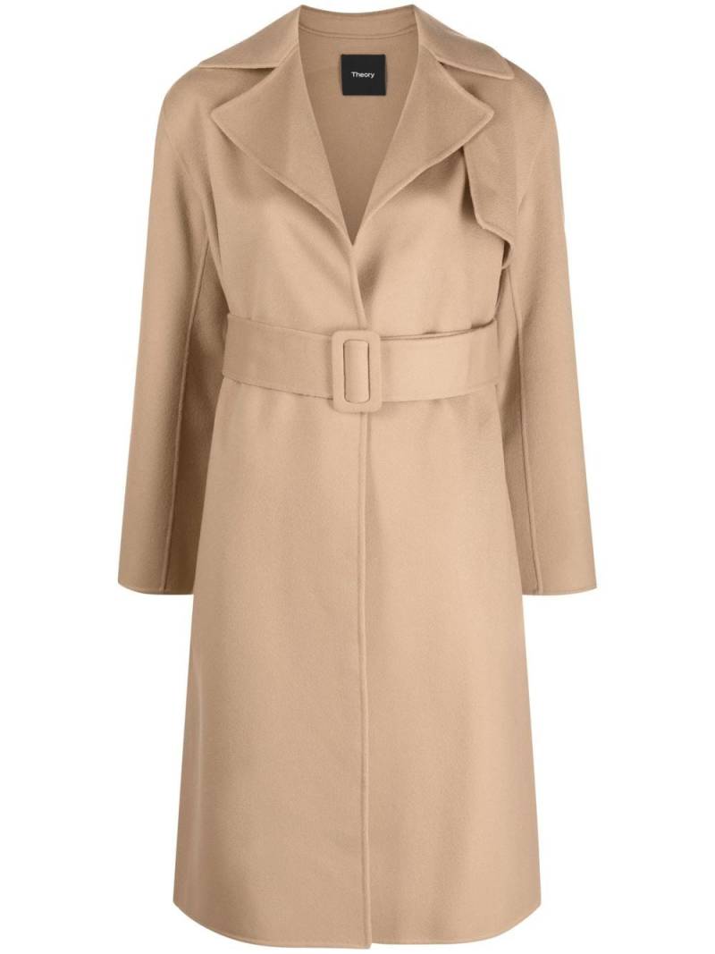 Theory belted wrap trench coat - Brown von Theory