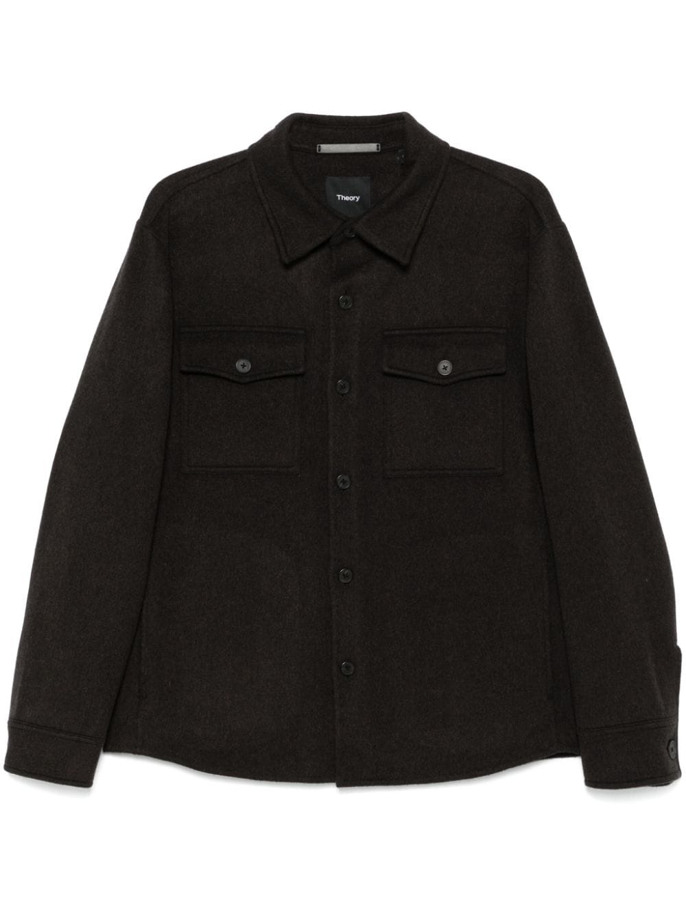 Theory brushed shirt jacket - Brown von Theory