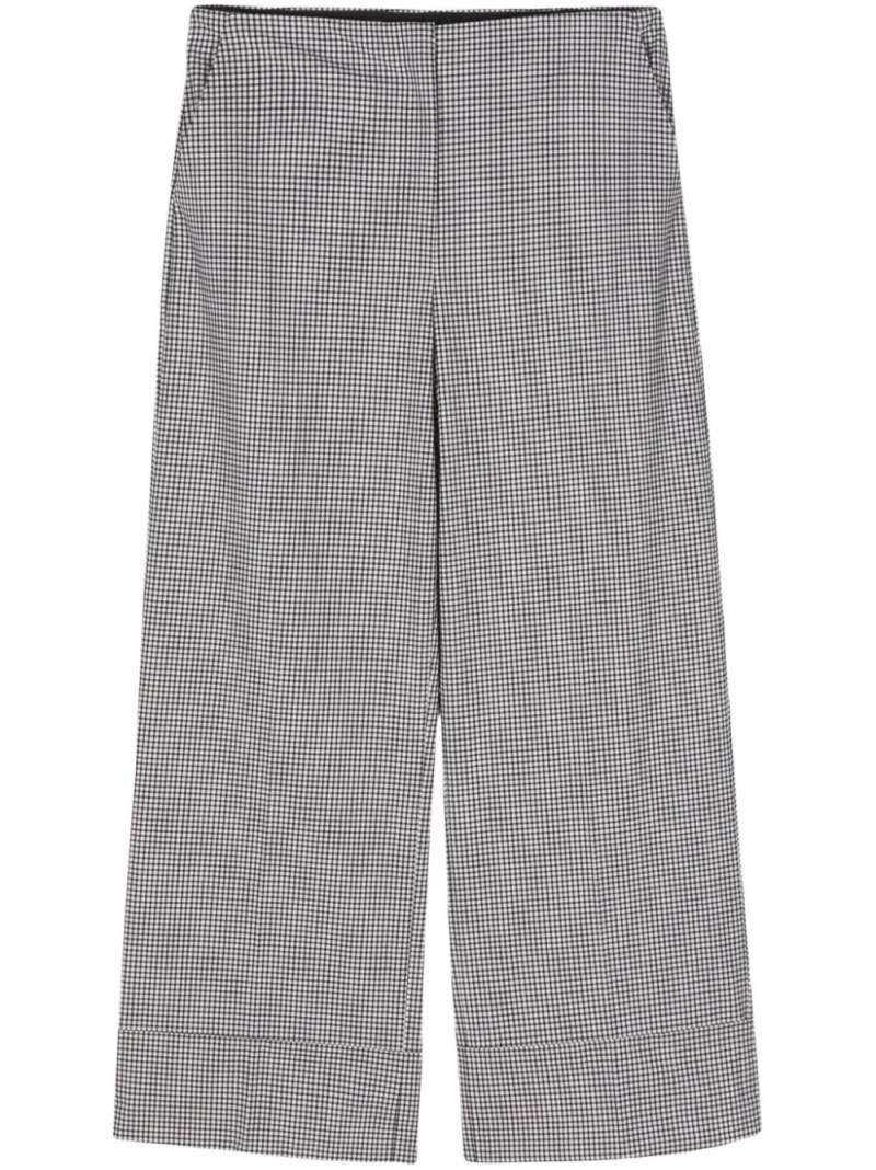 Theory check-pattern straight-leg trousers - Black von Theory