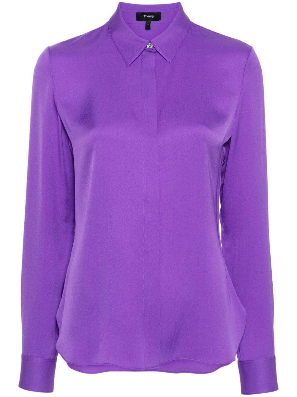 Theory classic-collar silk shirt - Purple von Theory