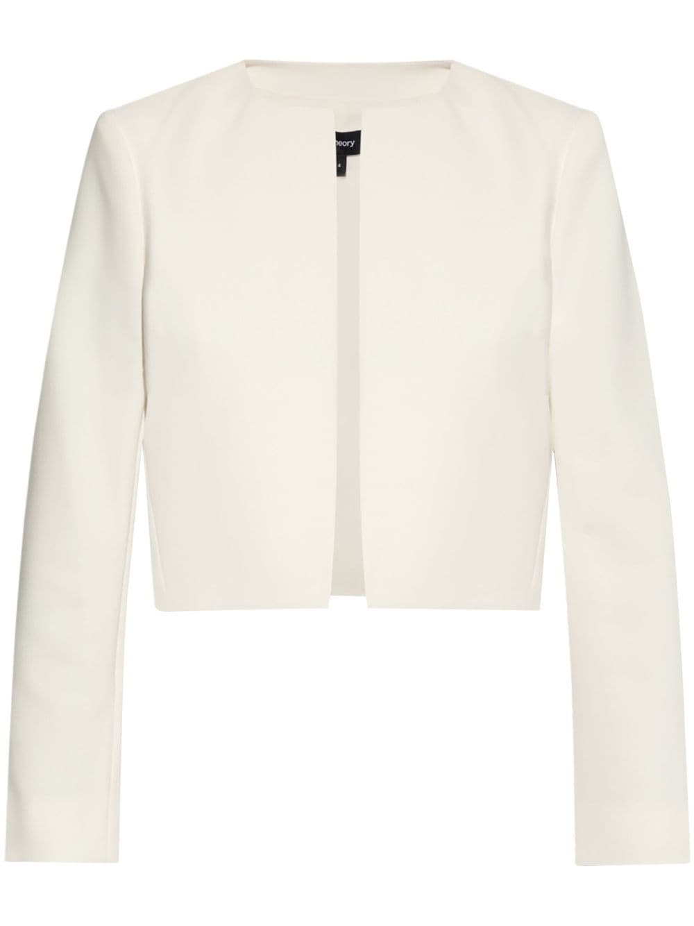 Theory collarless cropped jacket - White von Theory