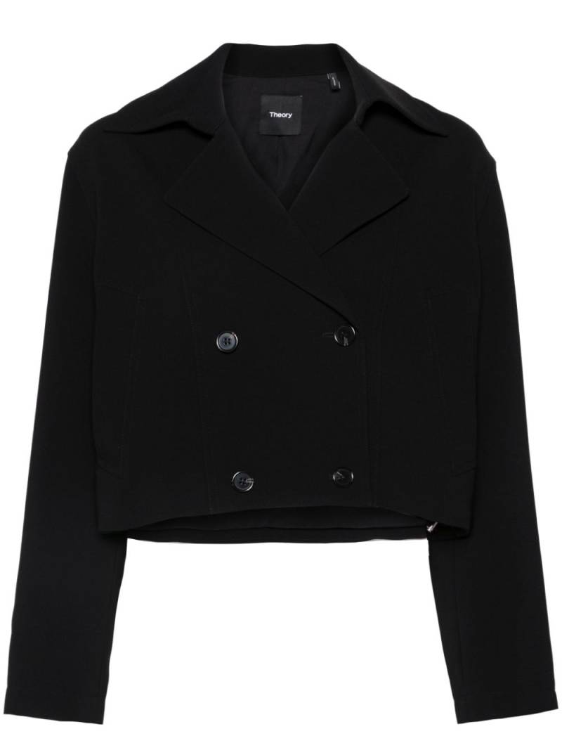 Theory crepe cropped jacket - Black von Theory