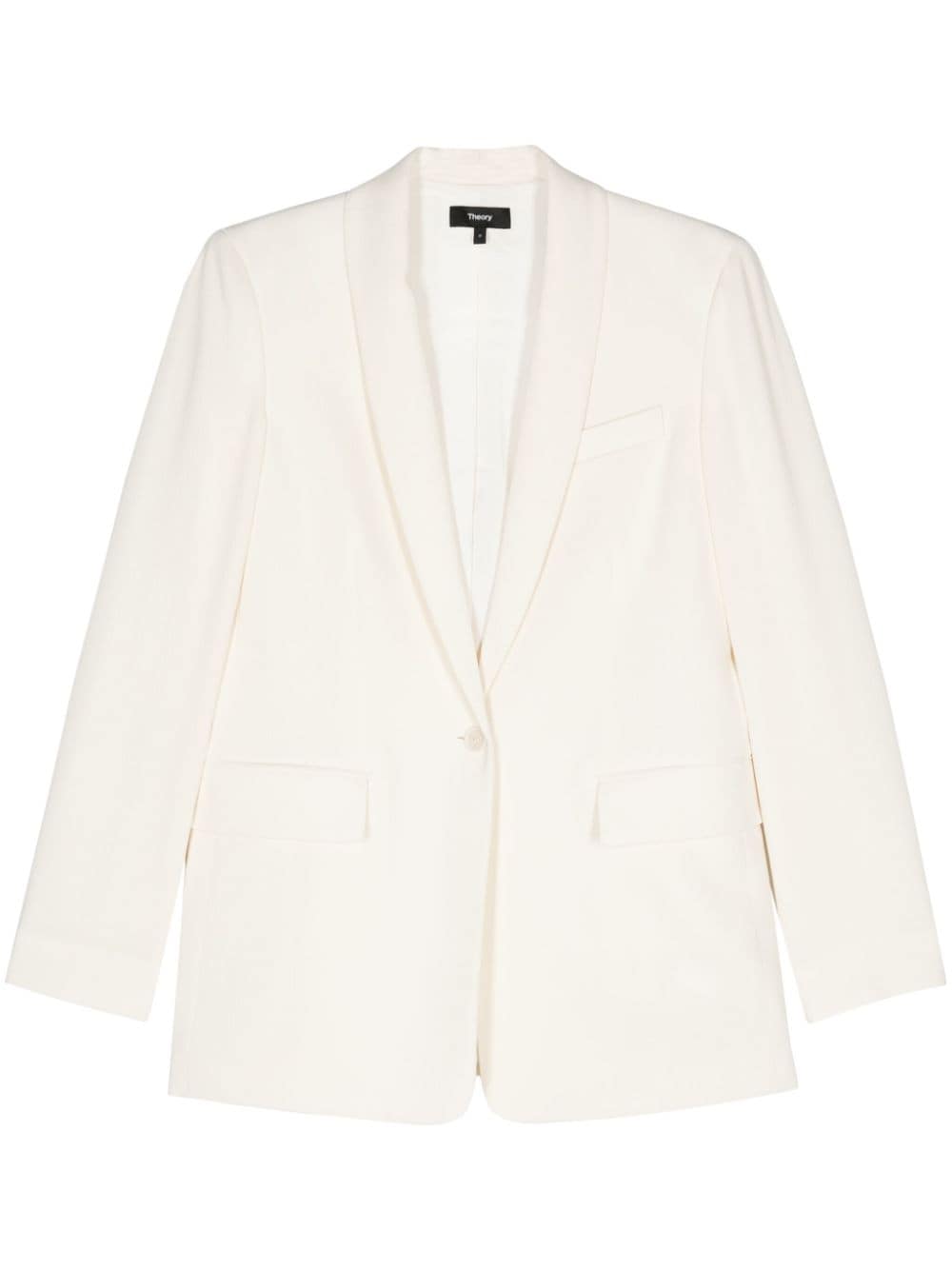 Theory crepe single-breasted blazer - White von Theory