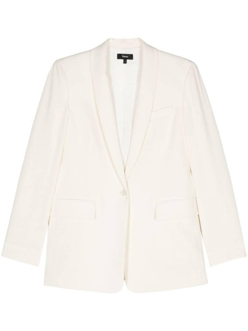 Theory crepe single-breasted blazer - White von Theory