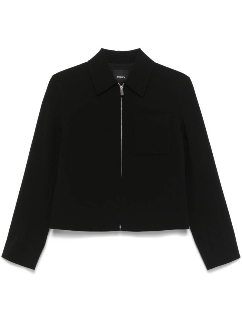 Theory crepe-texture jacket - Black von Theory