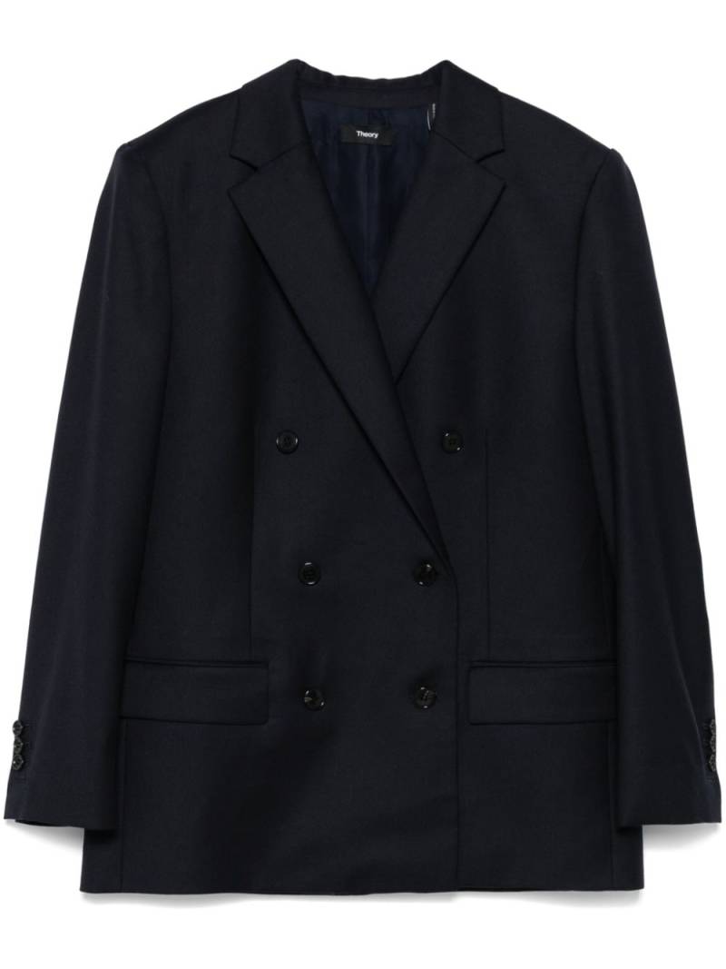 Theory double-breasted blazer - Blue von Theory