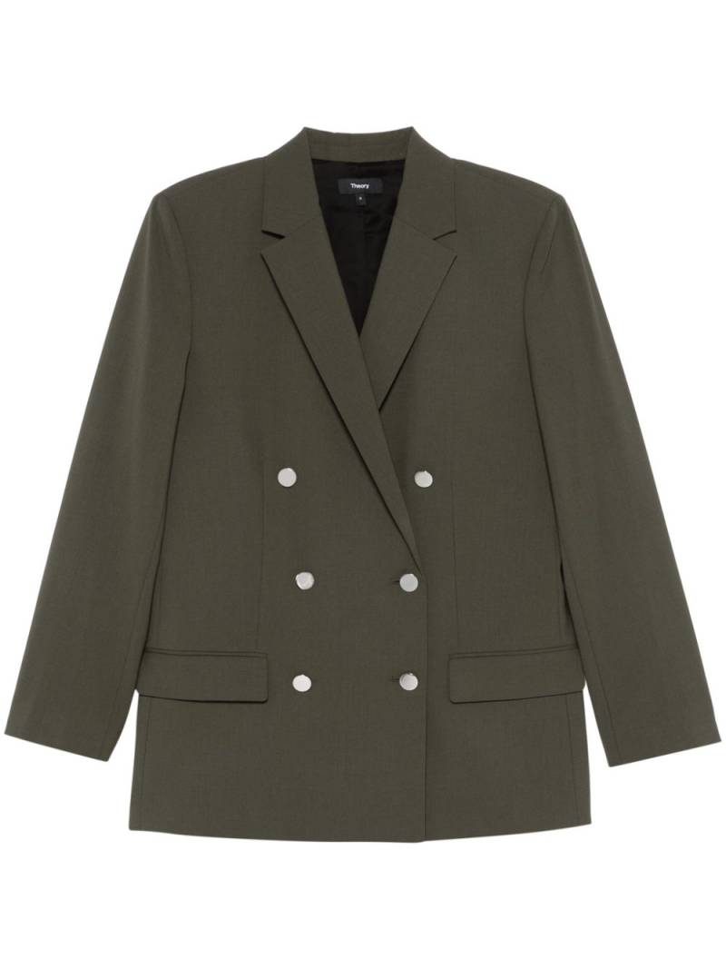 Theory double-breasted blazer - Green von Theory