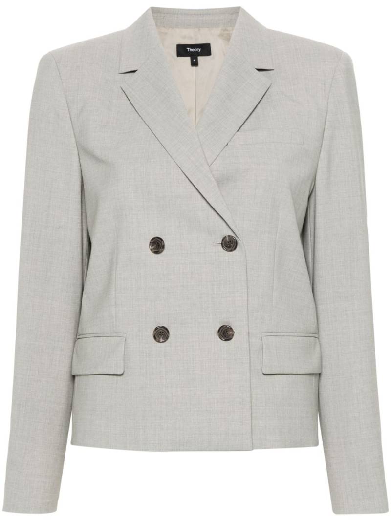 Theory double-breasted wool jacket - Grey von Theory