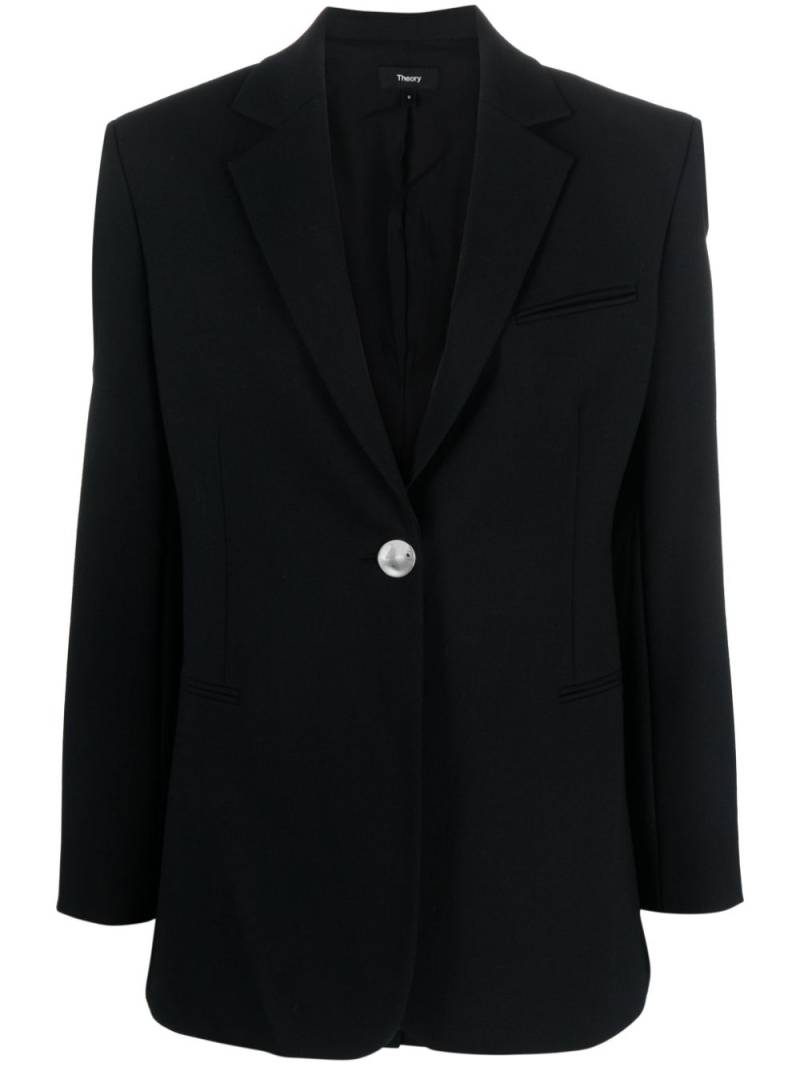 Theory embossed-button single-breasted blazer - Black von Theory