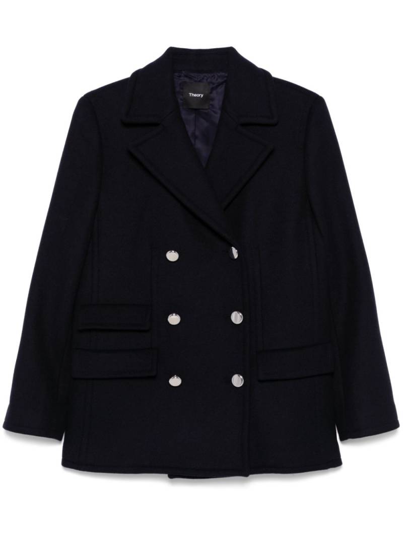 Theory felted-finish peacoat - Blue von Theory