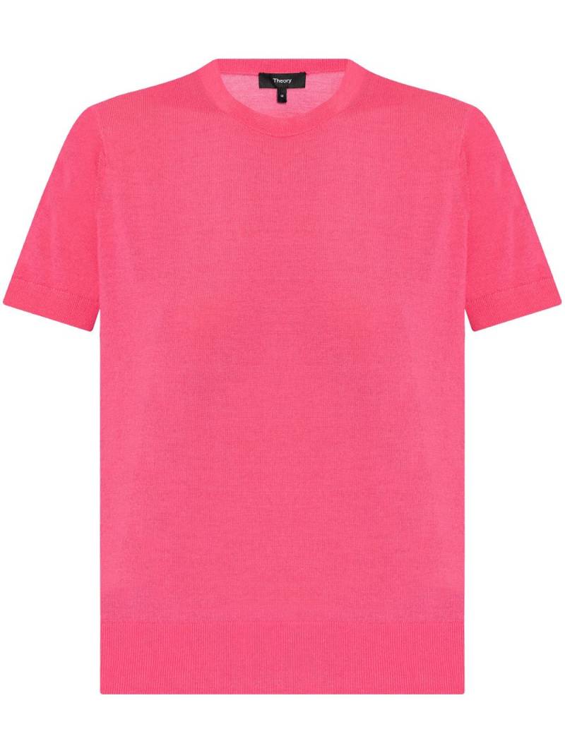 Theory fine-knit top - Pink von Theory