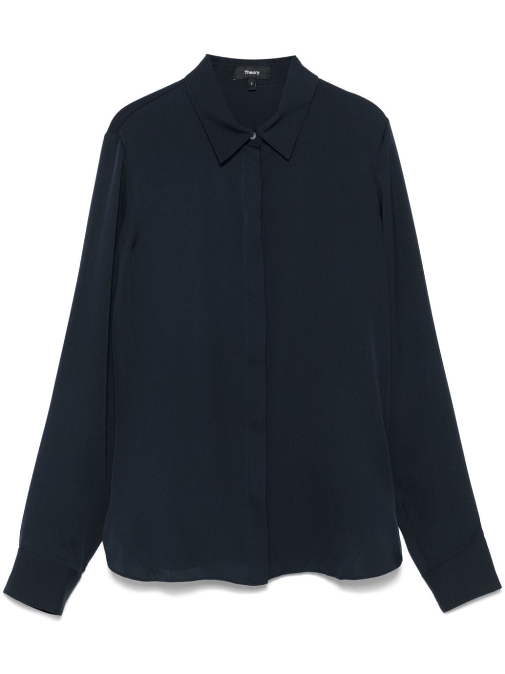 Theory fitted silk shirt - Blue von Theory