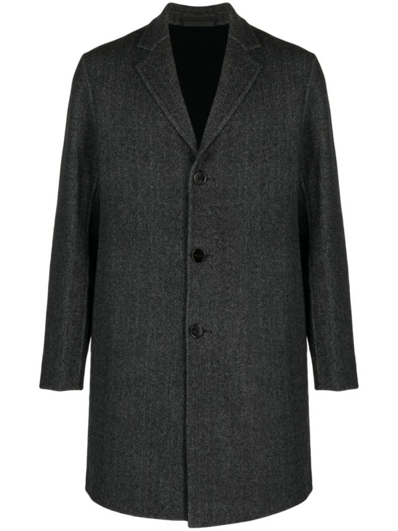 Theory herringbone single-breasted coat - Black von Theory