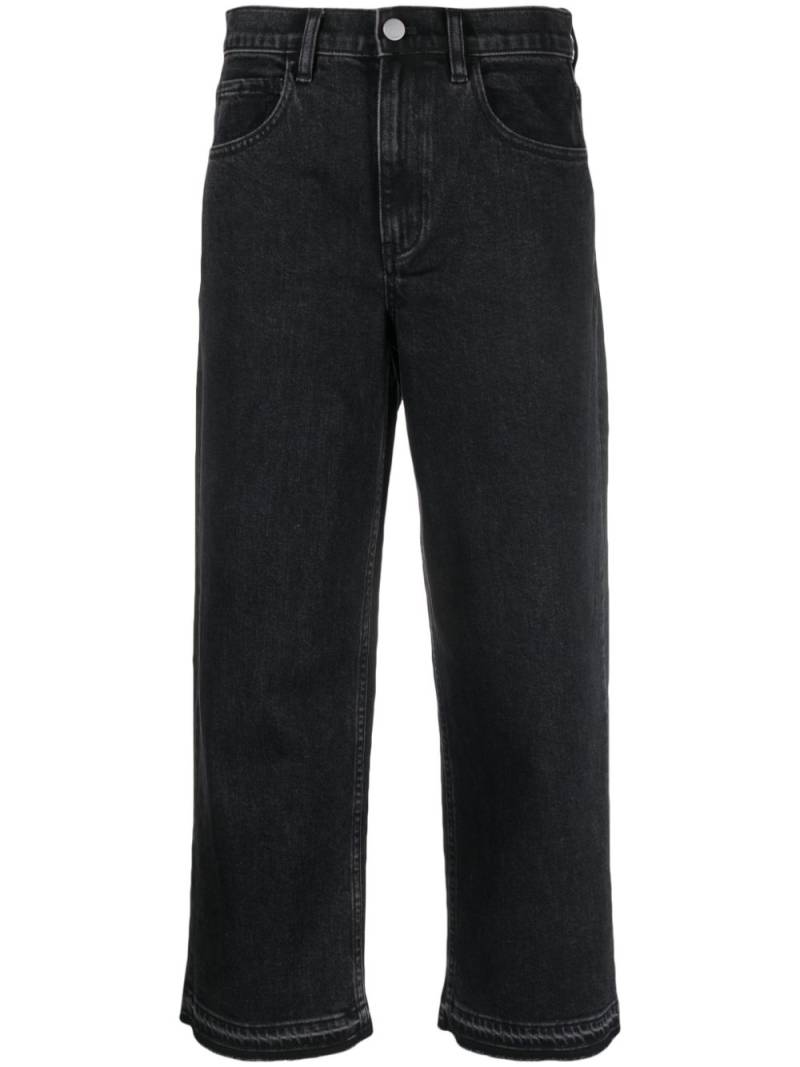 Theory high-rise cotton straight-leg jeans - Black von Theory