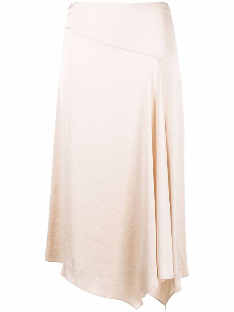 Theory high-waisted draped midi skirt - Neutrals von Theory