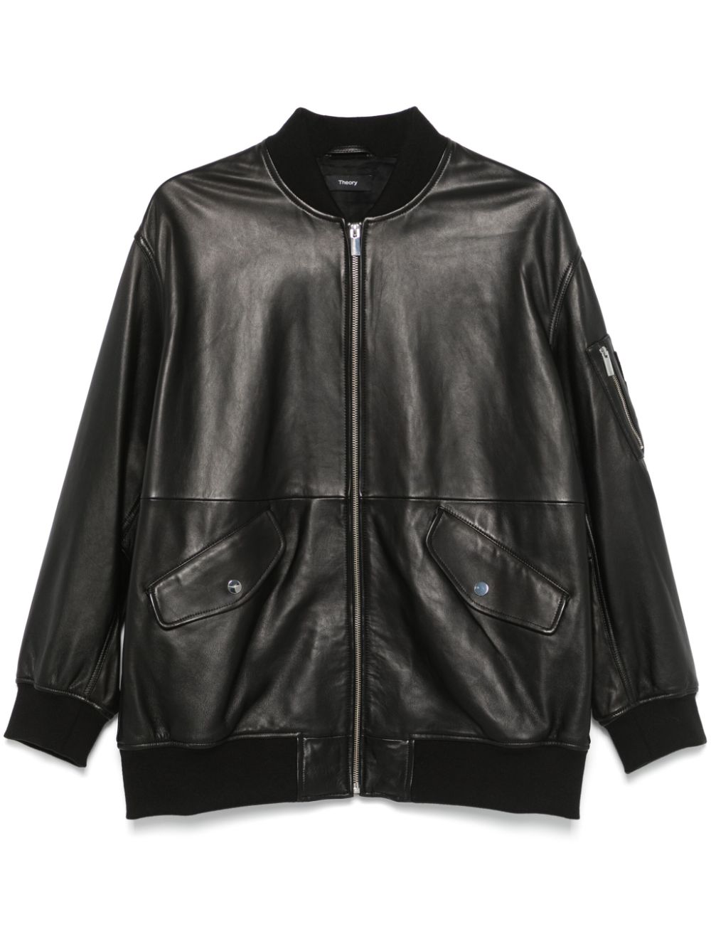 Theory leather bomber jacket - Black von Theory