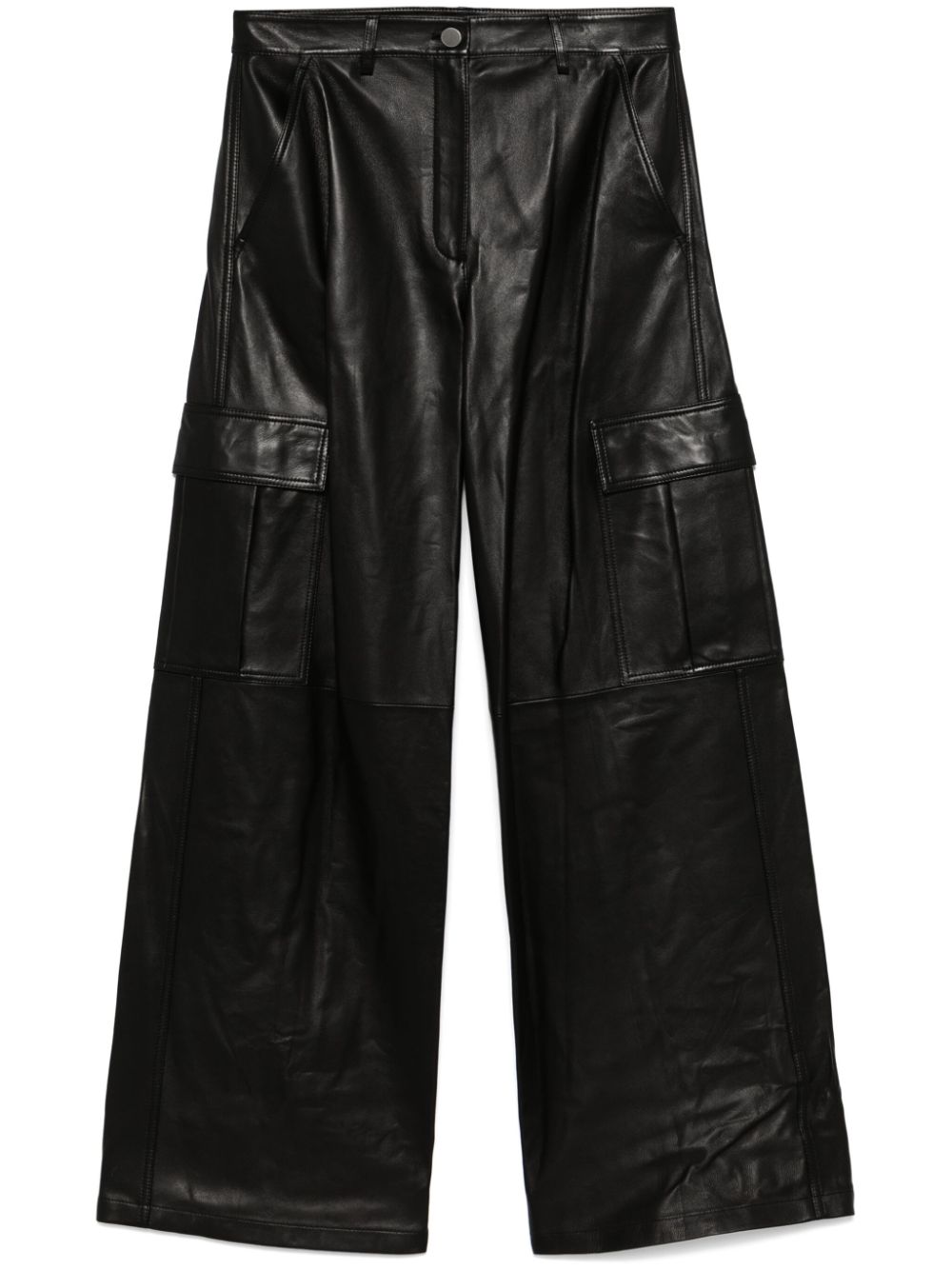 Theory leather cargo trousers - Black von Theory