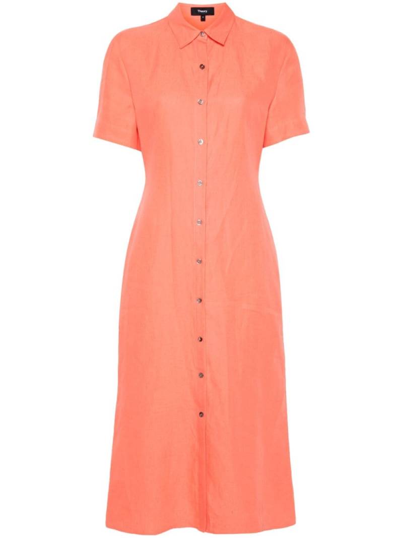 Theory linen midi dress - Orange von Theory