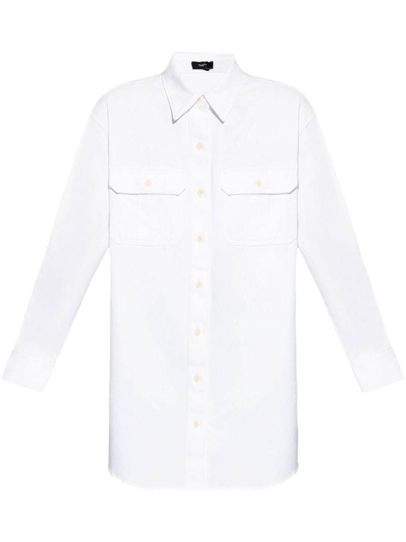 Theory long-sleeve cotton shirt - White von Theory