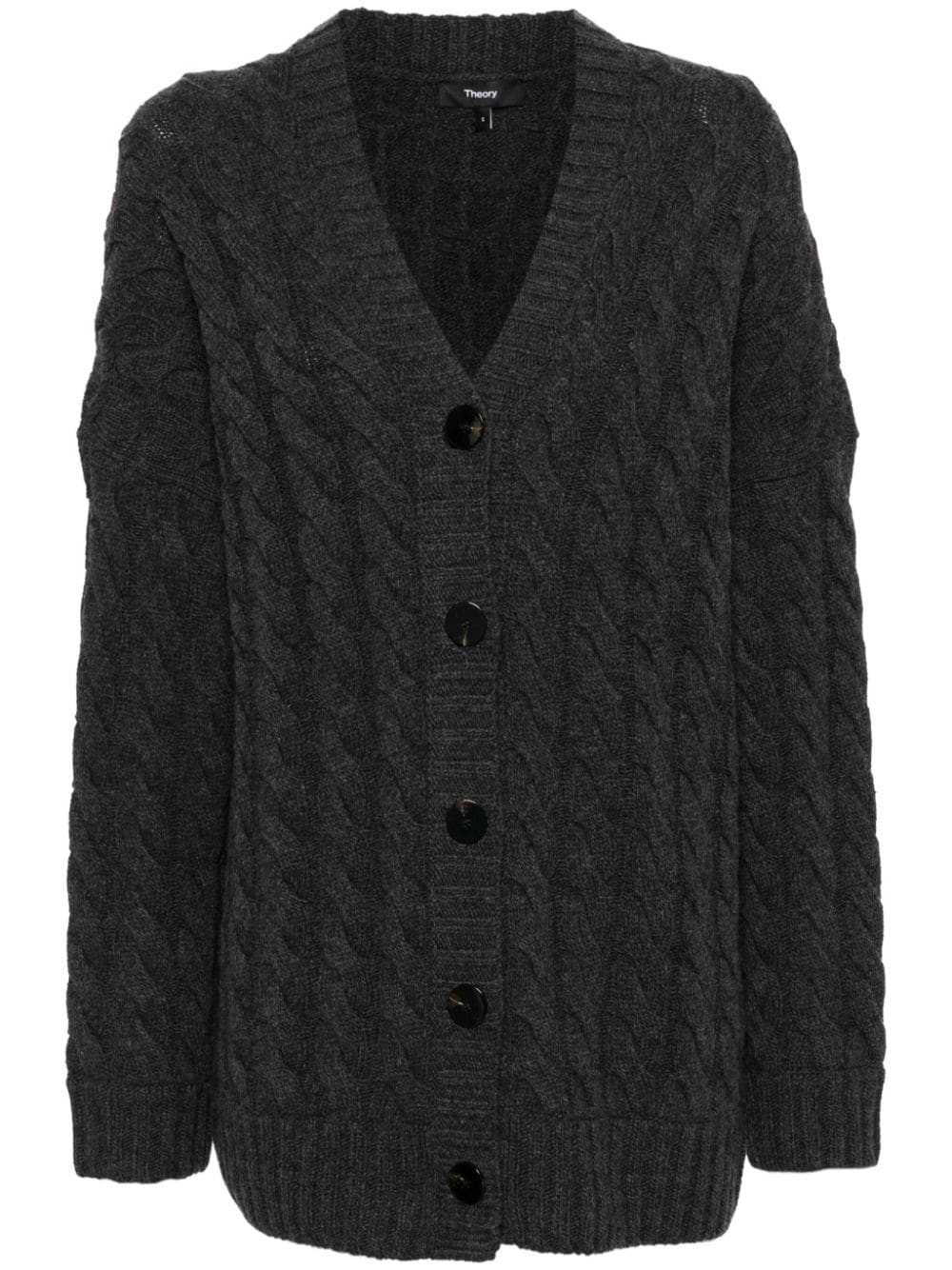 Theory long-sleeved cable-knit cardigan - Grey von Theory