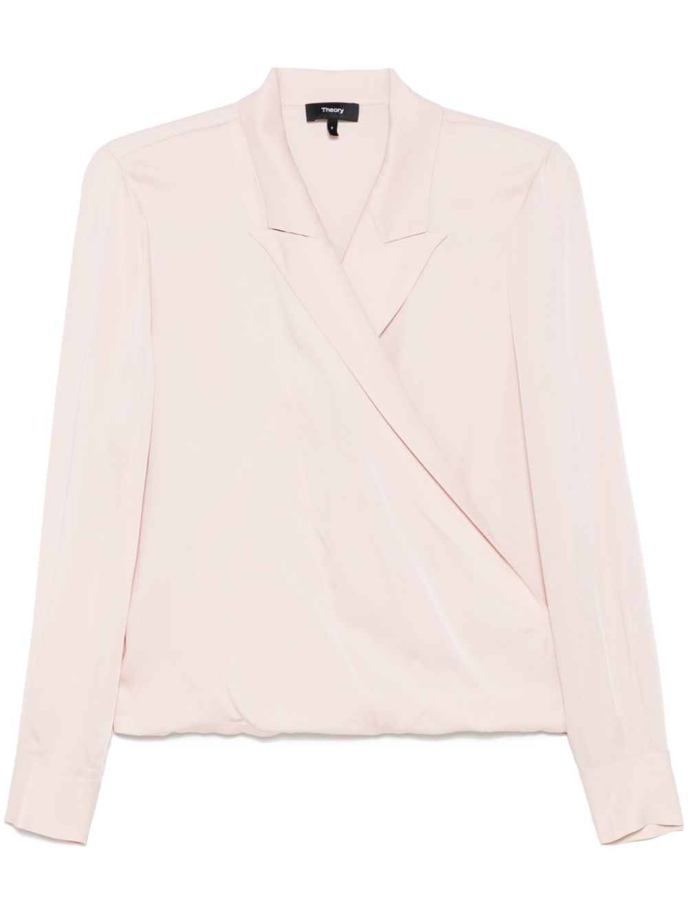 Theory peak lapel wrap blouse - Pink von Theory