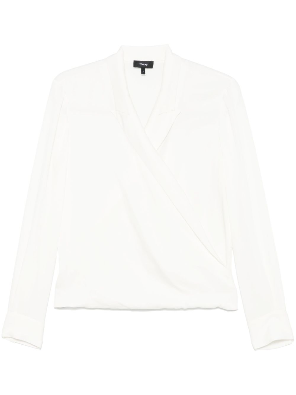 Theory peak-lapels wrap blouse - White von Theory