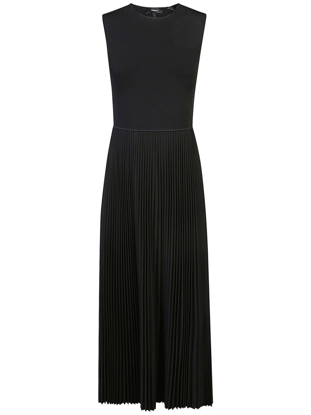 Theory pleated-skirt midi dress - Black von Theory