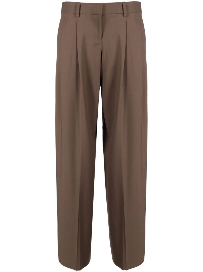 Theory pleated wool trousers - Brown von Theory