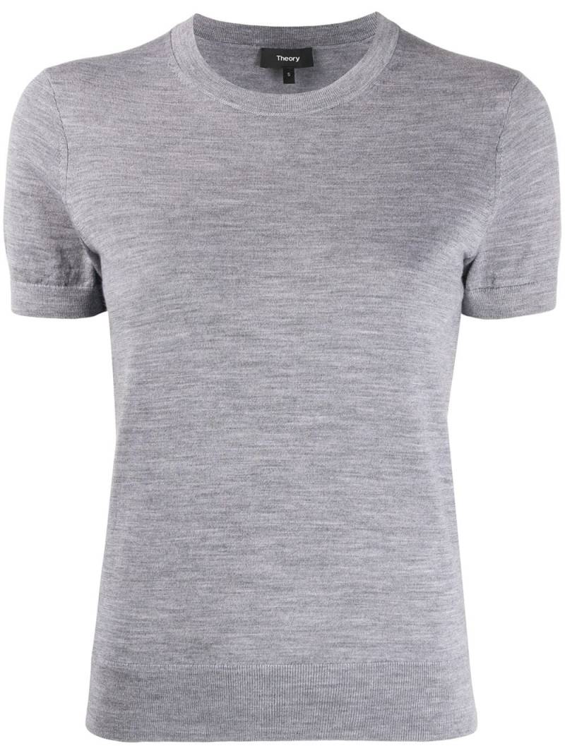 Theory short sleeve knitted top - Grey von Theory