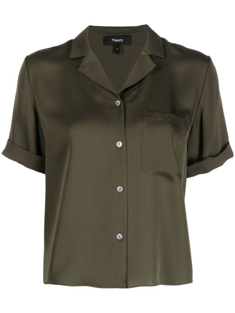 Theory short-sleeve silk shirt - Green von Theory