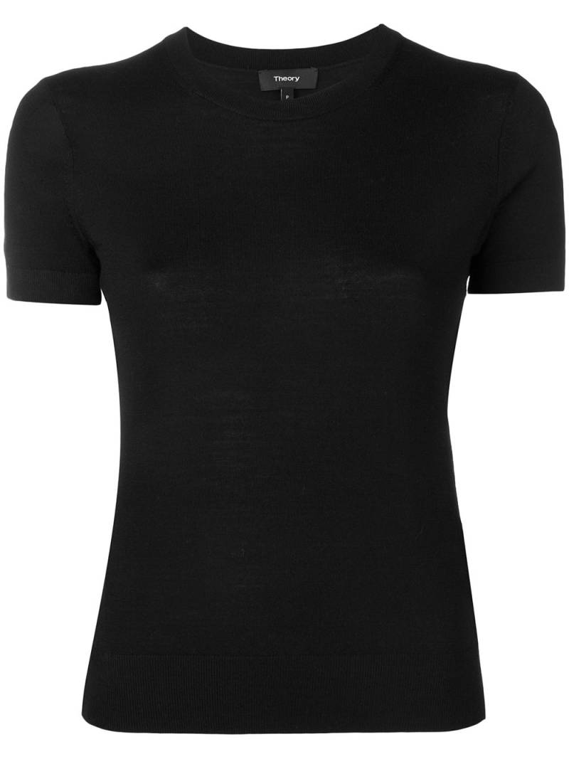 Theory shortsleevd jumper - Black von Theory