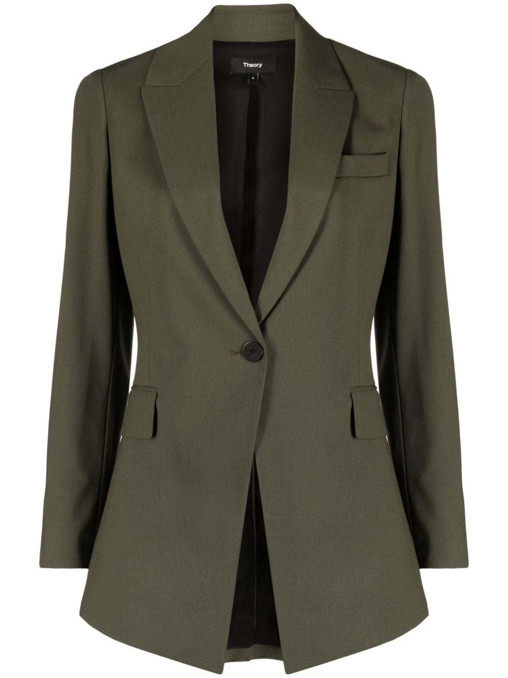 Theory single-breasted wool blazer - Green von Theory