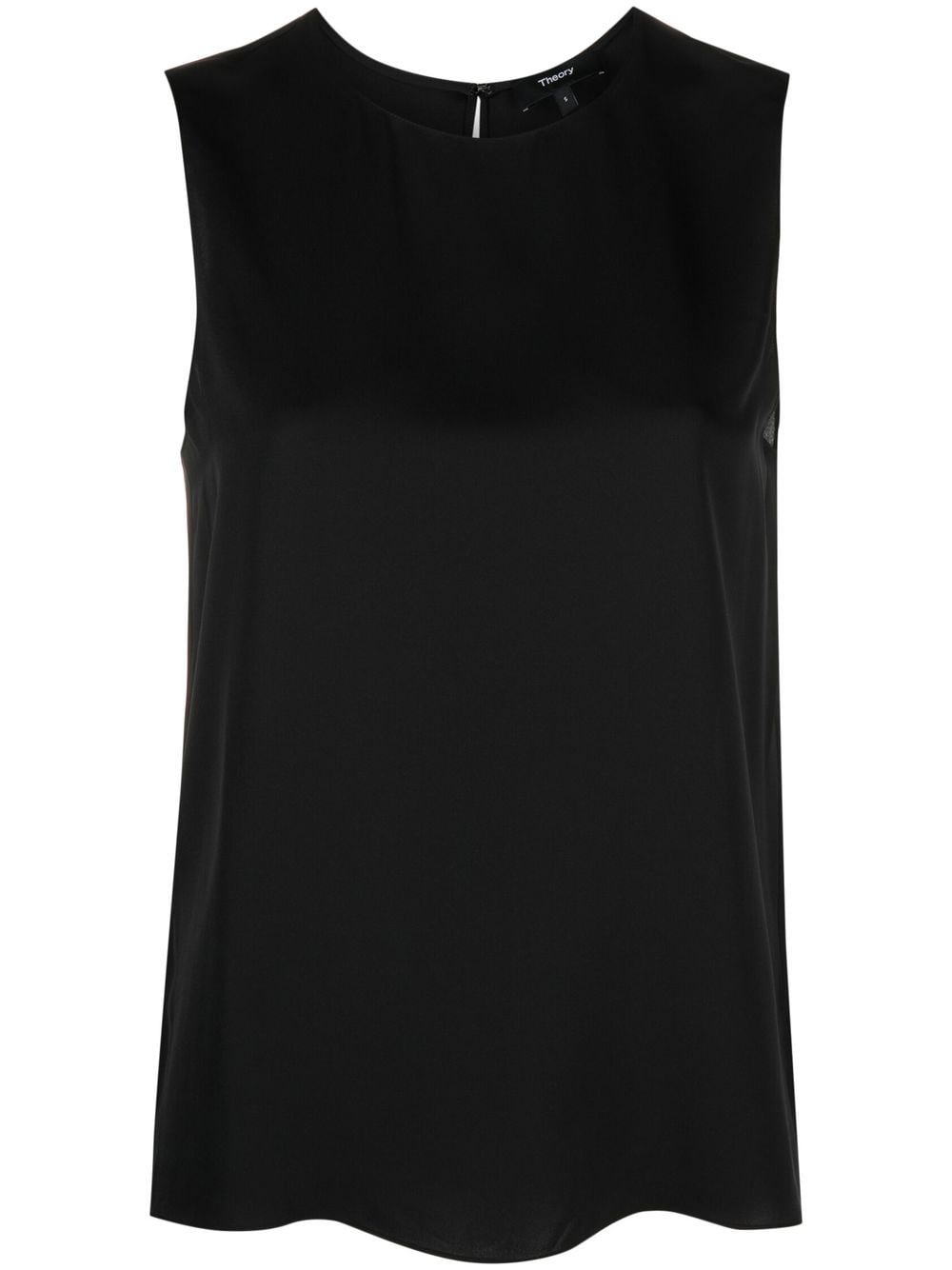 Theory sleeveless silk vest top - Black von Theory