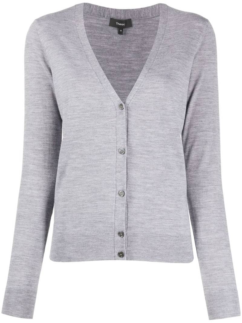 Theory slim-fit V-neck cardigan - Grey von Theory